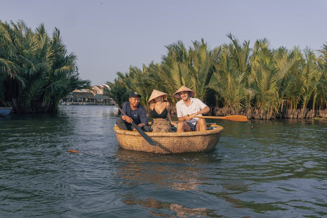 Basket Boats in Hoi An, Vietnam