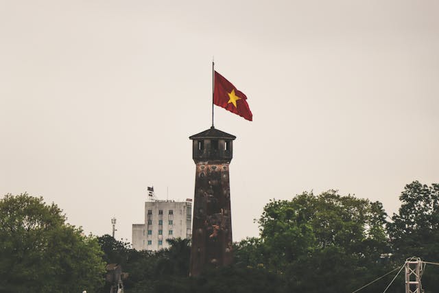 Vietnam Flag in Hanoi